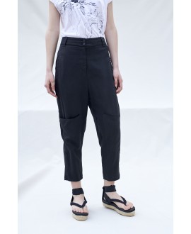 TENCEL TROUSERS WITH KNEE POCKETS