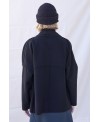 BLACK WOOL AND CASHMERE SHORT JACKET