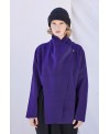 PURPLE WOOL AND CASHMERE BOLERO JACKET