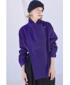 PURPLE WOOL AND CASHMERE BOLERO JACKET