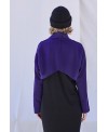 PURPLE WOOL AND CASHMERE BOLERO JACKET