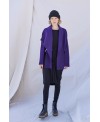 PURPLE WOOL AND CASHMERE BOLERO JACKET