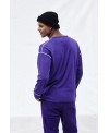 CONTRASTED SEEMS T-SHIRT IN PURPLE