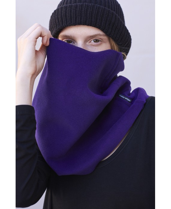 WOOL AND CASHMERE COLLAR IN PURPLE