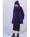 PURPLE CASHMERE AND WOOL COAT