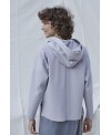 LIGHT GREY HEM HOODED