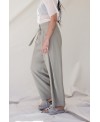 WIDE LED BELTED TROUSERS IN SALVIA