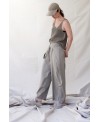 WIDE LED BELTED TROUSERS IN SALVIA