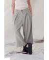 PANTALÓN ANCHO CON PLIEGUES DE TENCEL SALVIA