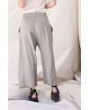 PANTALÓN ANCHO CON PLIEGUES DE TENCEL SALVIA