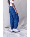 WIDE LEG RECYCLED DENIM TROUSERS