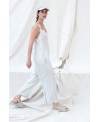 OVERSIZE JUMPSUIT WITH ADJUSTABLE STRAPS IN LIGHT GREY