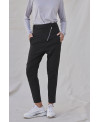 DISPLACED ZIPPER TROUSERS BLACK