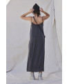 VESTIDO DE SEDA ELÁSTICA NEGRO