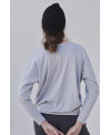 LONG SLEEVE ICONIC T-SHIRT IN LIGHT GREY