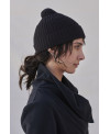 BLACK KNITTED HAT