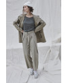 WIDE LED BELTED TROUSERS IN SALVIA