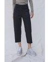 ELASTIC MULTI SEAMS TROUSERS IN BLACK