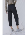 ELASTIC MULTI SEAMS TROUSERS IN BLACK