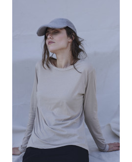 Camiseta básica de manga larga BEIGE