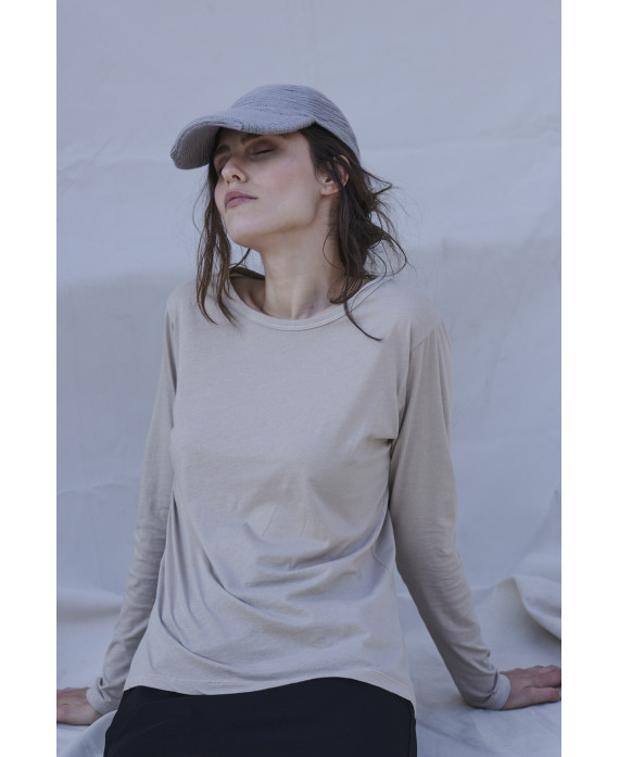 BEIGE long-sleeve T-shirt