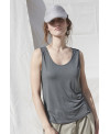 DARK GREEN SLEEVELESS T-SHIRT