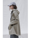 ELASTIC SERGE PARKA IN SALVIA