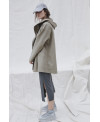 ELASTIC SERGE PARKA IN SALVIA