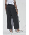 WIDE LEG TENCEL TROUSERS IN BLACK