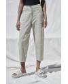 MULTISEAMS ELASTIC TROUSERS IN SALVIA