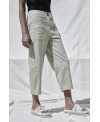 MULTISEAMS ELASTIC TROUSERS IN SALVIA