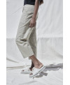 MULTISEAMS ELASTIC TROUSERS IN SALVIA