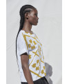 Printed Kiko T-shirt printed in mustard