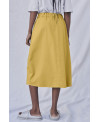 MUSTARD ELASTIC SERGE SKIRT