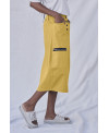 MUSTARD ELASTIC SERGE SKIRT