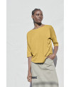 3/4 ICONIC T-SHIRT IN MUSTARD