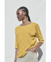 3/4 ICONIC T-SHIRT IN MUSTARD