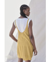 MUSTARD LYOCELL STRAPLESS DRESS