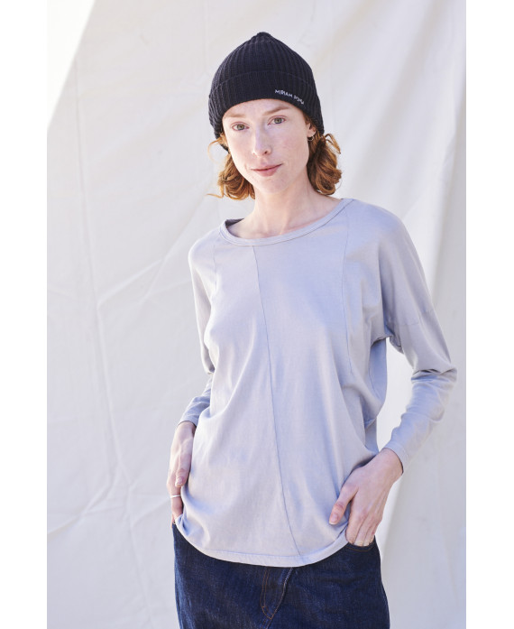 LONG SLEEVE ICONIC T-SHIRT IN LIGHT GREY