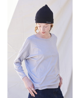 LONG SLEEVE ICONIC T-SHIRT IN LIGHT GREY