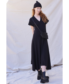 ASYMMETRIC RIBBED DRESS