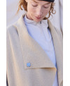 SHORT BOILED WOOL JACKET IN BEIGE