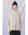 SHORT BOILED WOOL JACKET IN BEIGE