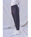 Elastic basic trousers in mauve