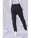 DISPLACED ZIPPER TROUSERS BLACK