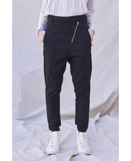 PANTALÓN CREMALLERA DESPLAZADA NEGRE