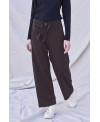 MAUVE ELASTIC WAIST TROUSERS