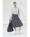 DARK GRAY STRIPED SKIRT